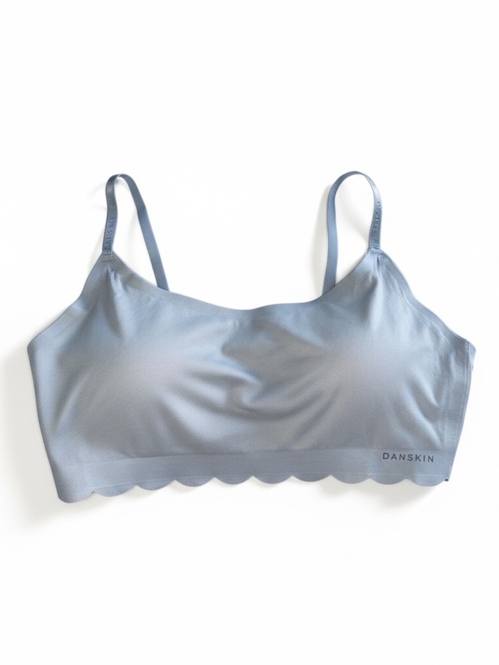Danskin Seamless Scallop-Edge Bralette - Light Blue